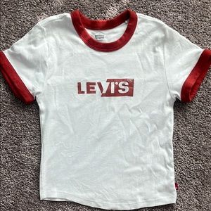 Levi's White and Red T-Shirt